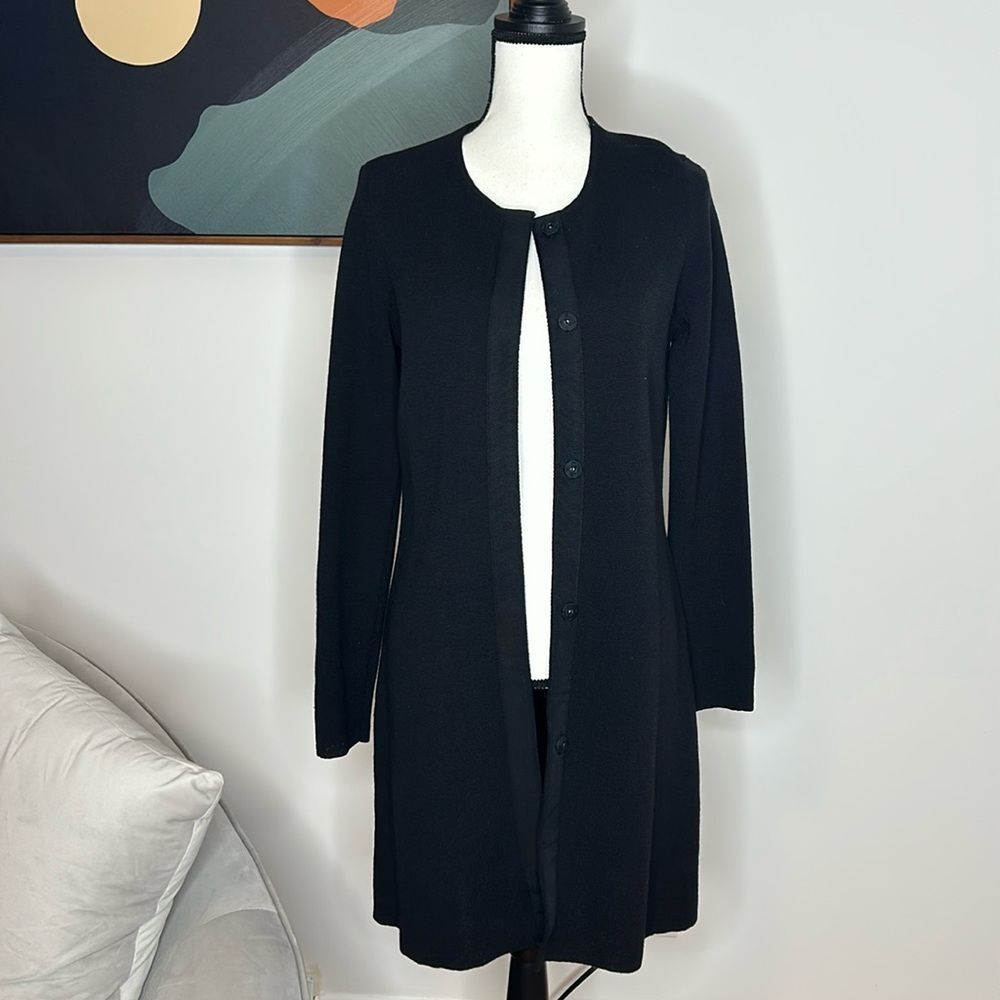 Eileen Fisher wool long cardigan, extra small